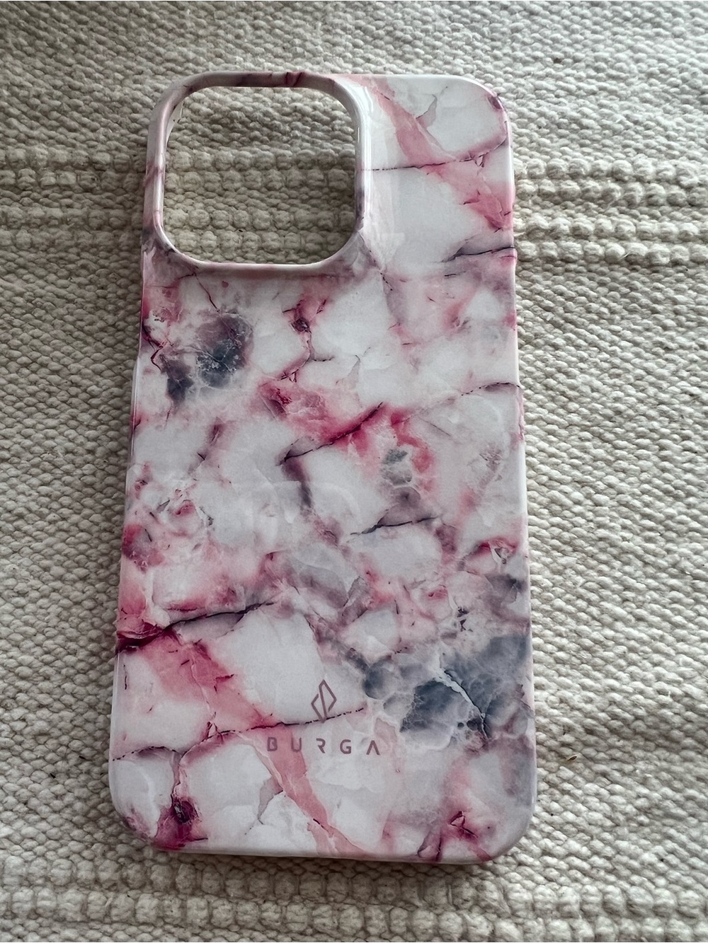 Burga Pink Marble Phone Case - Pink & White